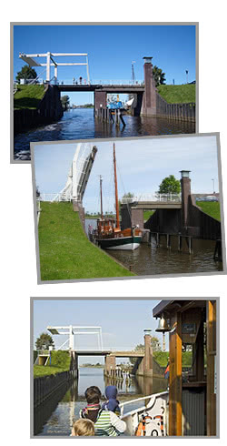 Raddampfer Concordia vor der Zugbrücke Friedrichsschleuse